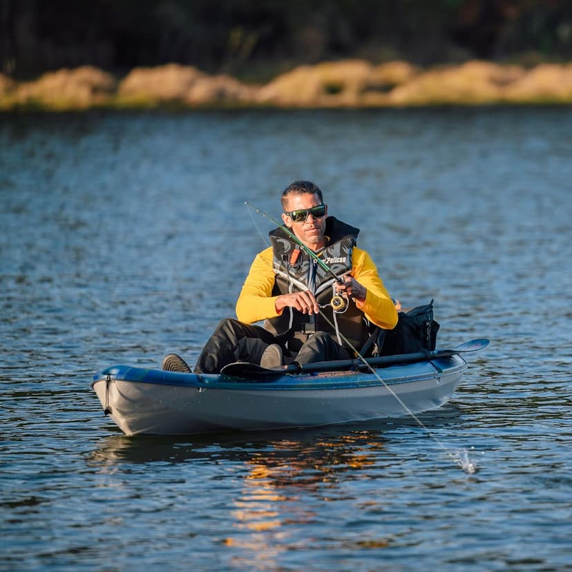 Pelican Sentinel 100XP - Angler Sit on top Fishing Kayak - Lightweight - Ergocast XP™ Seating System - 10 ft
