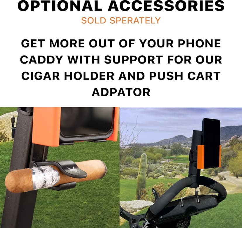DESERT FOX GOLF Phone Caddy – American Flag Golf Cart Phone Holder – Secure Hook-and-Loop Mount, One-Hand Access, Universal Fit, Patriotic Golf Accessories (Green Line) B08N5HCCKG
