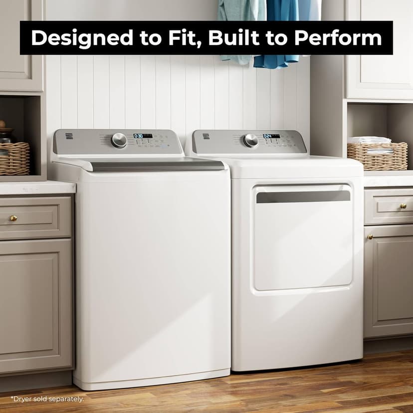 Kenmore 4.5 cu. ft. Top Load Washer with Triple Action Impeller for Tough Dirt & Stains - Reduce Laundry Time with Accela Wash & Express Wash - LED - White