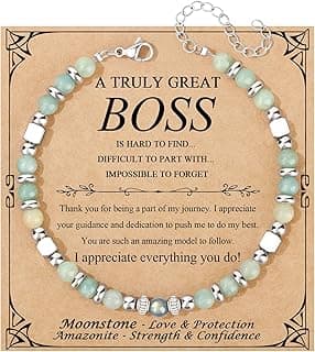𝗚𝗶𝗳𝘁𝘀 𝗳𝗼𝗿 𝗪𝗼𝗺𝗲𝗻 𝗠𝗼𝗼𝗻𝘀𝘁𝗼𝗻𝗲 𝗕𝗿𝗮𝗰𝗲𝗹𝗲𝘁 Amazonite Colorful Imperial Jasper Stainless Steel Beads Bracelets, Graduation Mothers Day Christmas Birthday Gifts for Her Women