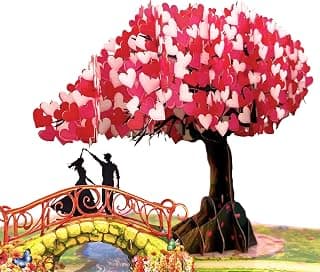 Anniversary Pop Up Card, 3D Love Tree Hearts with Couple, Wedding Anniversary Card for Wife, Husband, Couple, Love Card for Her, Him, Ideal Gift for Wedding, Anniversary, Valentines, Romantic Birthday, Mothers Day B0FJ8BNTFS