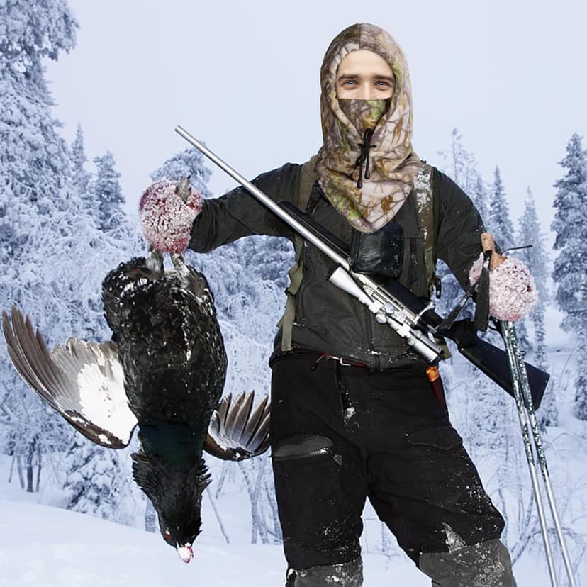 Watayo Hunting Face Mask for Cold Weather- Winter Camouflage Balaclava Face Mask- Hunting Trapper Hat Headwear for Men Women