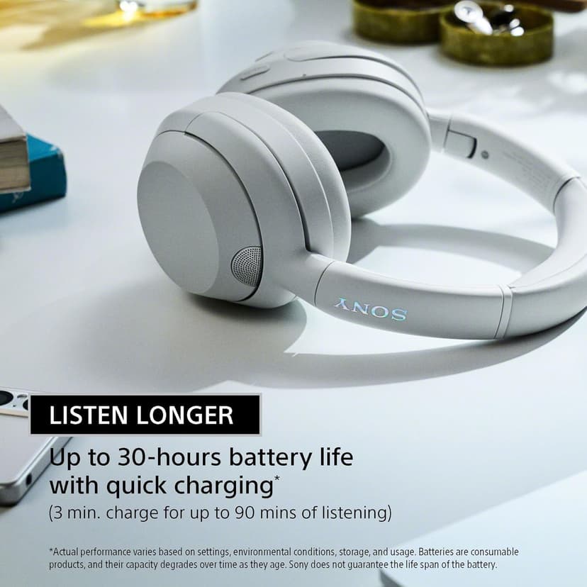 Sony ULT WEAR Over-Ear Noise Canceling Bluetooth Headphones with Alexa Built-in, Comfortable Design, 30-Hour Battery, Massive Bass, & Signature Noise Canceling Found in 1000X Series, Off White