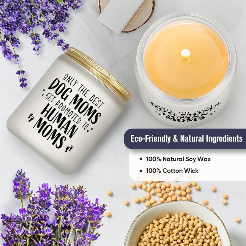 New Mom Gifts for Pregnant Women, Funny Dog Mom Pregnancy Gift for Expecting Moms, Mother to be Gift for First Time Mommy, Congrats on Pregnancy Candle Present for Wife Friend Sister
