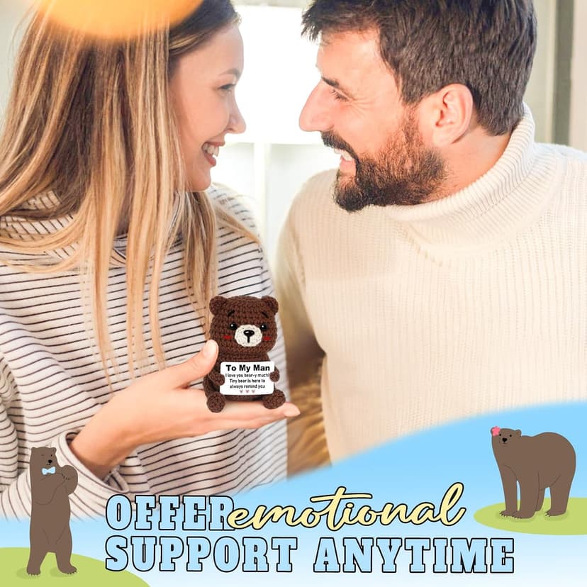 I Love You Gift for Him Boyfriend Husband, Gift for Birthday Fathers Day, to My Man Handmade Crochet, Funny Birthday Anniversary Valentine's Day for Men B0FD9QGTQP