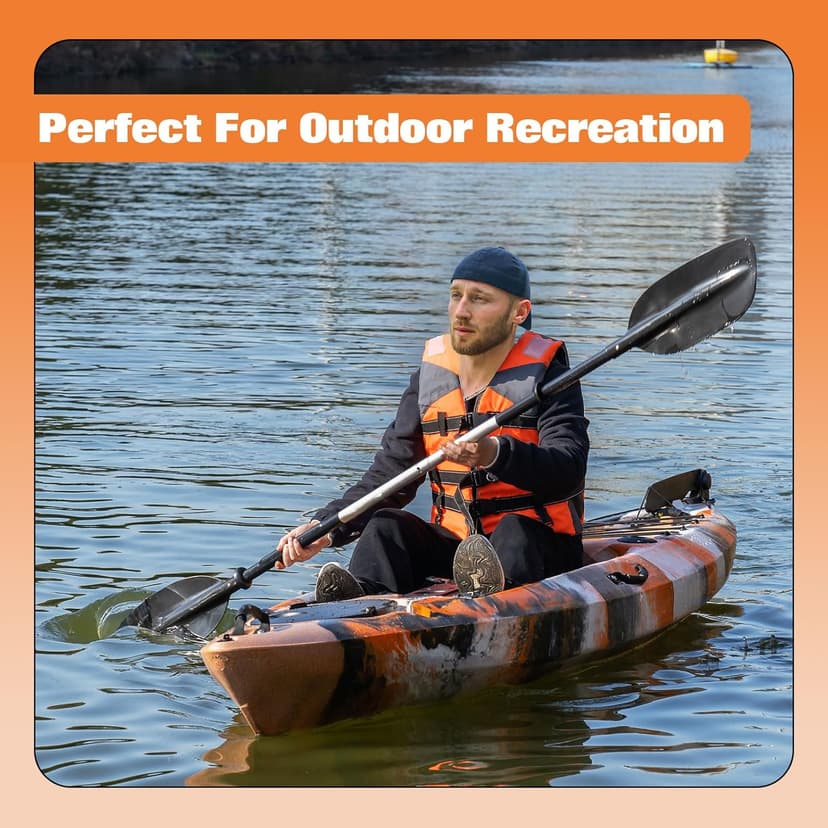 11.9 ft Fishing Kayak for Adults, Sit on Top Kayak with Paddle & Comfortable Seat, Hard Shell Recreational Ocean Fishing Boat for Lake River Sea, 661 LBS Capacity