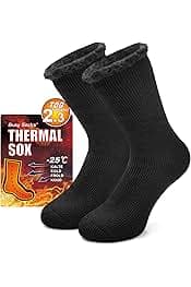 Busy Socks Winter Warm Thermal Socks for Men Women Extra Thick Insulated Heated Crew Boot Socks for Extreme Cold Weather