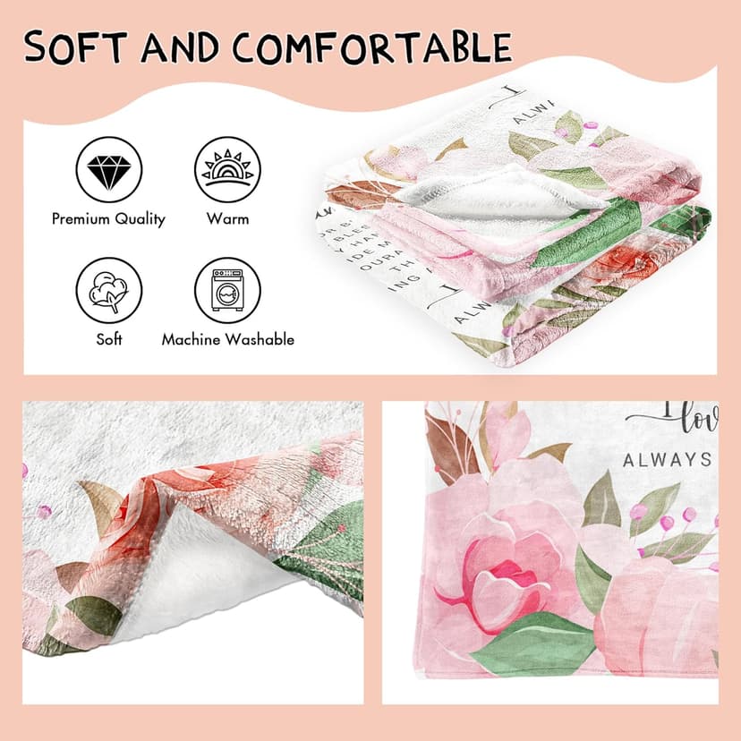 Christmas Godmother Gift Blanket 60"x 50" - God Mother Gifts for Women for Christmas - Xmas Godmother Gifts from Godchild - God Mom Gifts from Godson/Goddaughter - Best Godmom Gifts