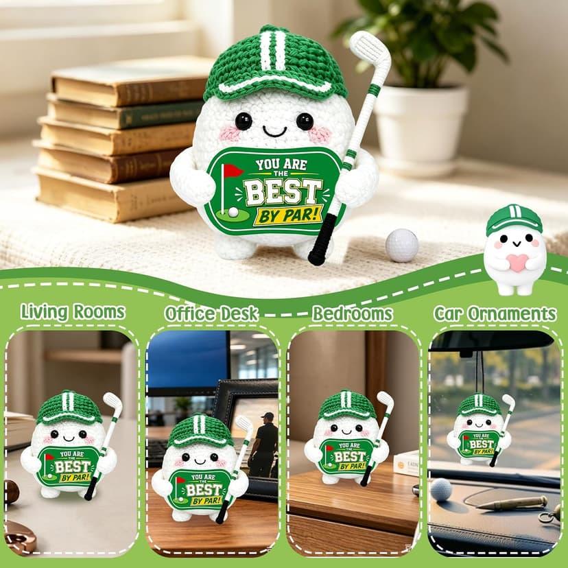 Unique Golfing Gifts for Male Boss Dad Teen Boys Gag Golf Accessories Birthday Christmas Positive Crochet Golf Decor Funny Golf Gifts for Men Women Him Bosses Day Golf Ball Gifts for Golfers B0H4Z7QN2X