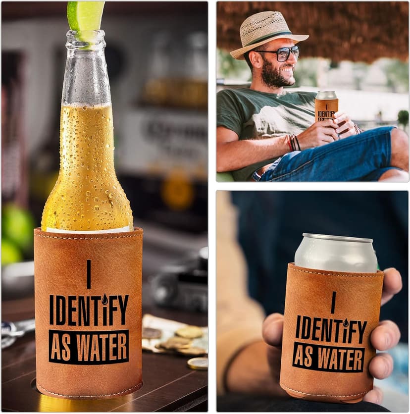 Gifts for Dad from Daughter, Son for Fathers Day - Dad Gifts, Men Gifts - Birthday Gifts for Men, Dad Birthday Gift, Birthday Gifts for Dad - Retirement Gifts for men, Leather Can Cooler for Mens 12Oz