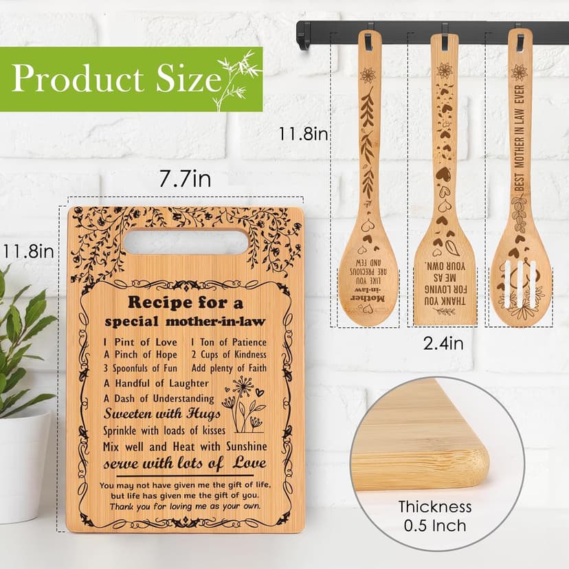 from Daughter Son in Law Best Mother in Law Birthday Christmas Wedding Gift to My Mother in law Cutting Boards Set Great Gifts for Mother in law Mother of the Bride Groom Gifts B0CG3KJ9S8
