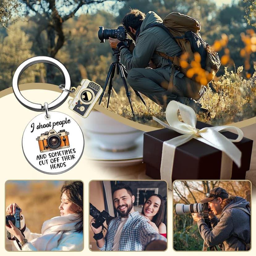 Camera Themed Gifts Camera Lover Gift for Women Men Friend Birthday Anniversary Valentine's Day Camera Keyring Photography Gifts for Photographers Funny Photographer Gifts Keychains B0FP4XK187