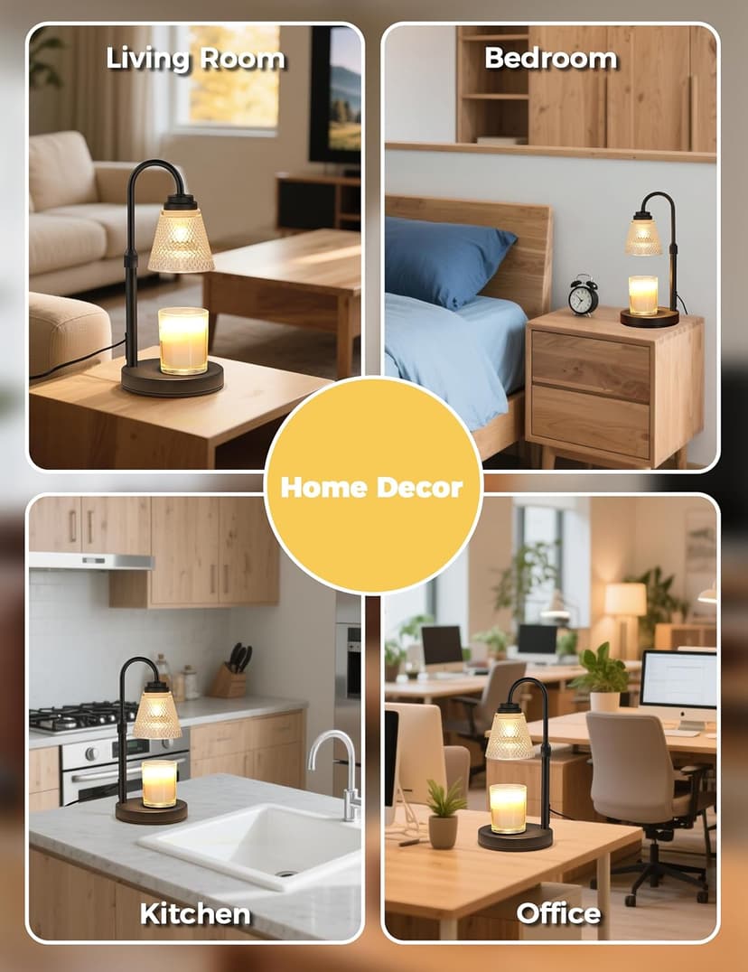 Dimmable Candle Warmer for Jar Candles, Height Adjustable Wax Melt Warmer, Room Decor Desk Lamp, House Warming Gifts New Home Candle Warmer Lamp with Timer Home Decor Birthday Gifts for Women Mom Her B0FRLWC6X9