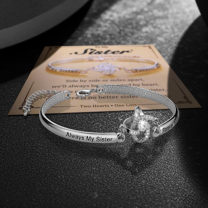iJuqi Sister Christmas Gifts from Sisters - Big Middle Little Sister Bracelet Birthday Gifts