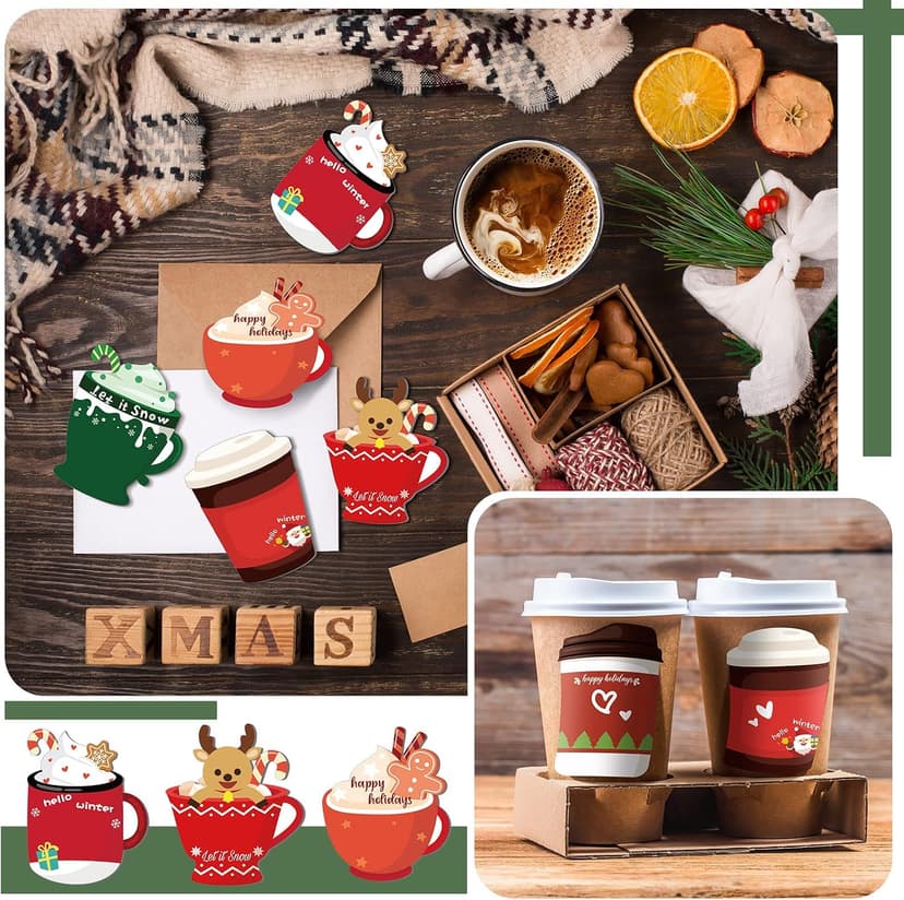 Christmas Holiday To-do List, Winter Themed Notepads for Coworkers Employees Staff, Office Study Work Gifts Party Favors Geyee 9 Sets Christmas Coffee Cup Notepad with Pen Office Gifts B0B8Z63J2N