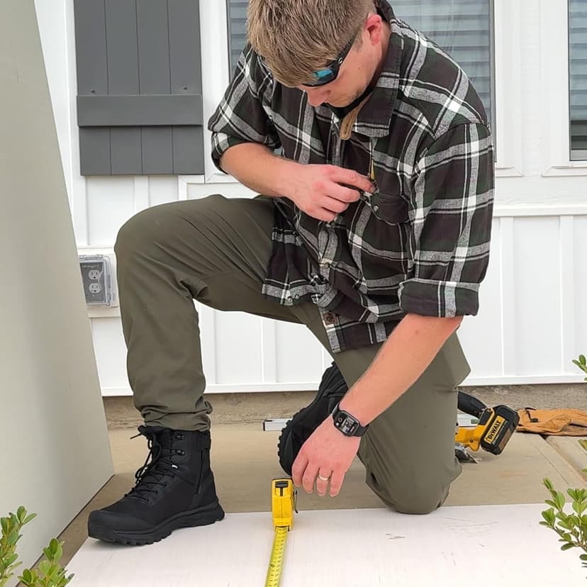 Coostar Tactical Boots for Men Lightweight Military Combat Boot Side Zipper Motorcycle Hiking Work Boots Waterproof 8 Inches