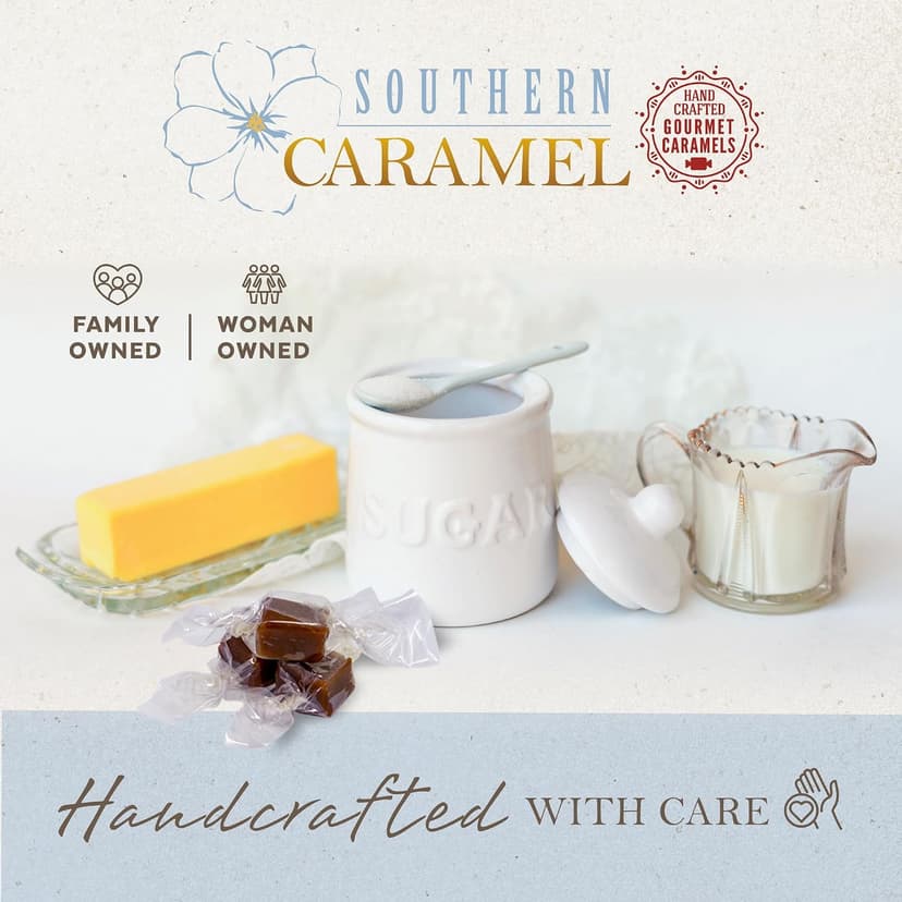 Soft Buttery Gourmet Caramel Candy Infused with Smooth, Top-Shelf Bourbon, Gluten Free, No Corn Syrup, Gift Ready Pieces Southern Caramel Bourbon Caramels, Handcrafted, 4 oz (Pack of 1) B0F3JVKW34