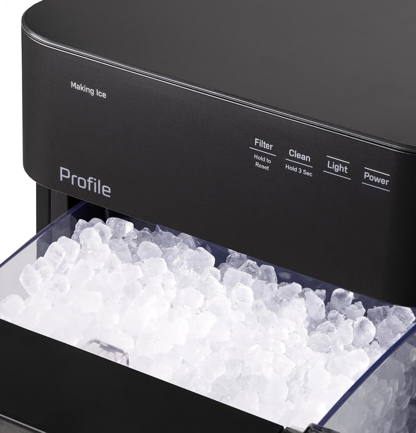 GE Profile Opal 2.0 Ultra Nugget Ice Maker with .75 Gallon Side Tank and Scale Inhibiting Filter, Scoop Included, 38 lbs in 24 Hours, Pellet Ice Machine with WiFi & Smart Connected, Stainless Steel