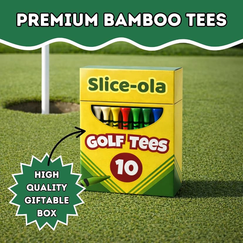 Funny Golf Tees | Golf Accessories for Men | Top Golf Gifts for Men & Unique Golf Gifts for Golfers | Premium Golf Stuff & Golf Bag Accessories | Wooden Bamboo Tees B0GHSR3QFX