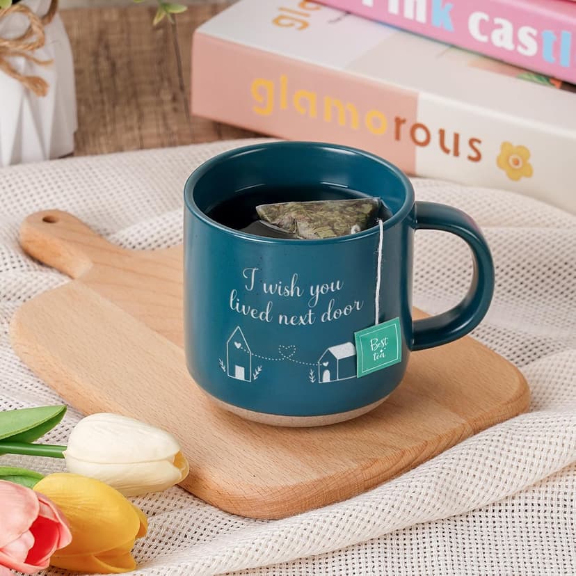 Best Friend Birthday Gift for Women - I Wish You Lived Next Door Mug, Unique Galentines Unique Day & Christmas Friendship Gift for Women, Bestie, BFF, Sister, Mom - 12.8oz Coffee & Tea Cup B0G5L4NT7J