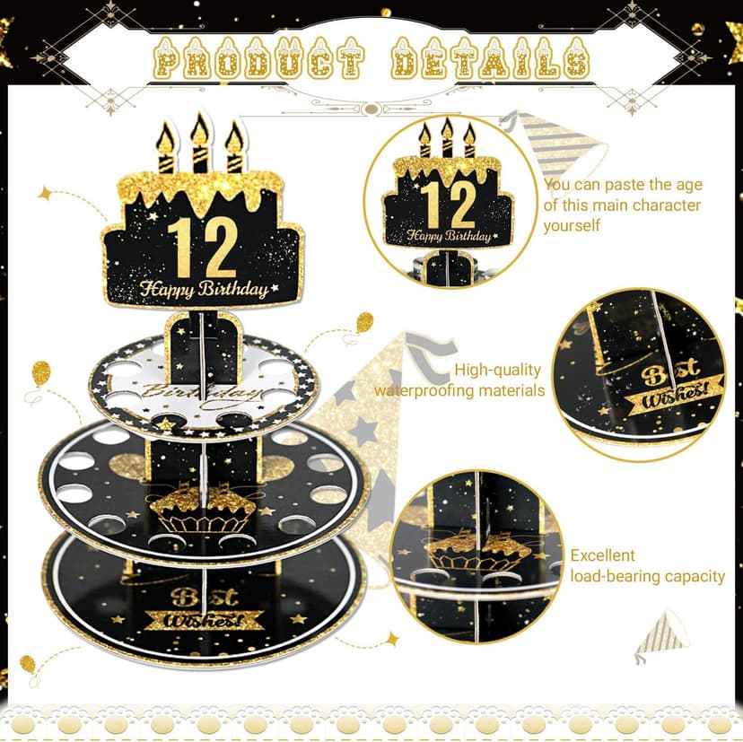 Crafterlife Birthday Cash Cake for Birthday Gifts, Money Holder Stand Ideas for Give Cash Gift, Surprise Personalized Money Box with 0-9stickers Variable Age for Her Him Birthdays Party Decorations B0F4QKKMNL
