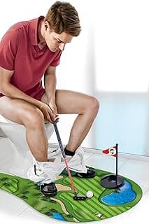 Toilet Golf, Toilet Golf Game Mini Golf - Gag Gifts for Men - Funny Dad Gifts, Funny Gifts for Men Boyfriend Brother, White Elephant Gifts for Adults