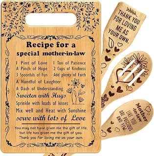 from Daughter Son in Law Best Mother in Law Birthday Christmas Wedding Gift to My Mother in law Cutting Boards Set Great Gifts for Mother in law Mother of the Bride Groom Gifts B0CG3KJ9S8
