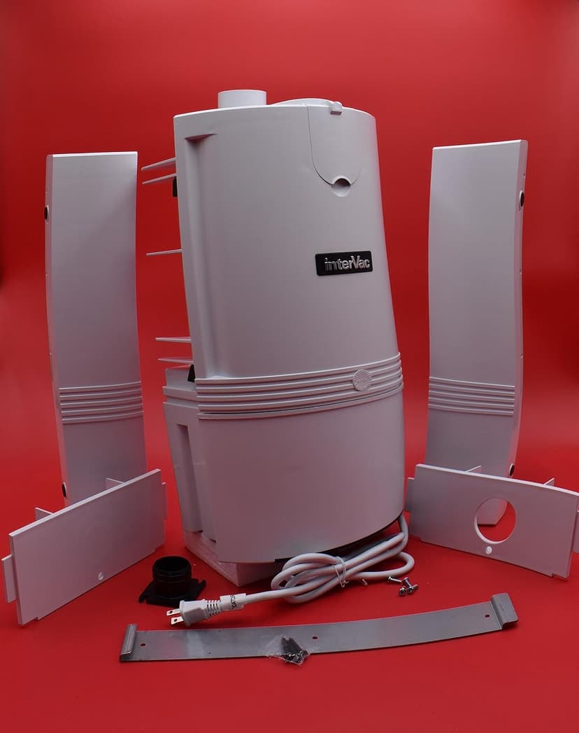 InterVac CondoVac Wall-Mounted Central Vacuum System | UL-Certified, Made in USA | Compact Built-in Vacuum for Condos, Townhomes, Apartments, and Garages