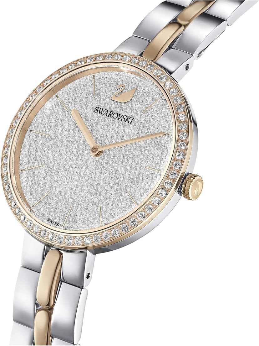 Swarovski Cosmopolitan Crystal Watch, Clear Crystals, Rose Gold Tone Finish, Swiss Made, Part of The Cosmopolitan Watch Collection