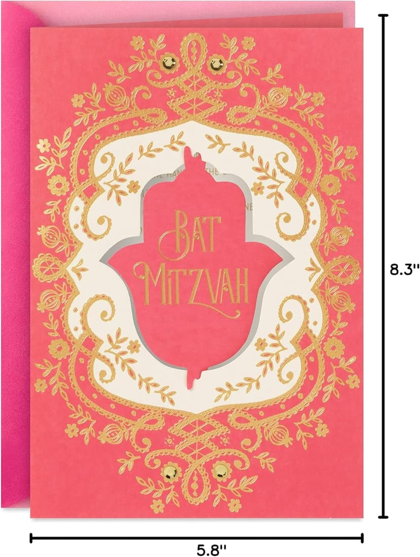 Hallmark Tree of Life Bat Mitzvah Card (Hamsa) B0B3S6SDBN