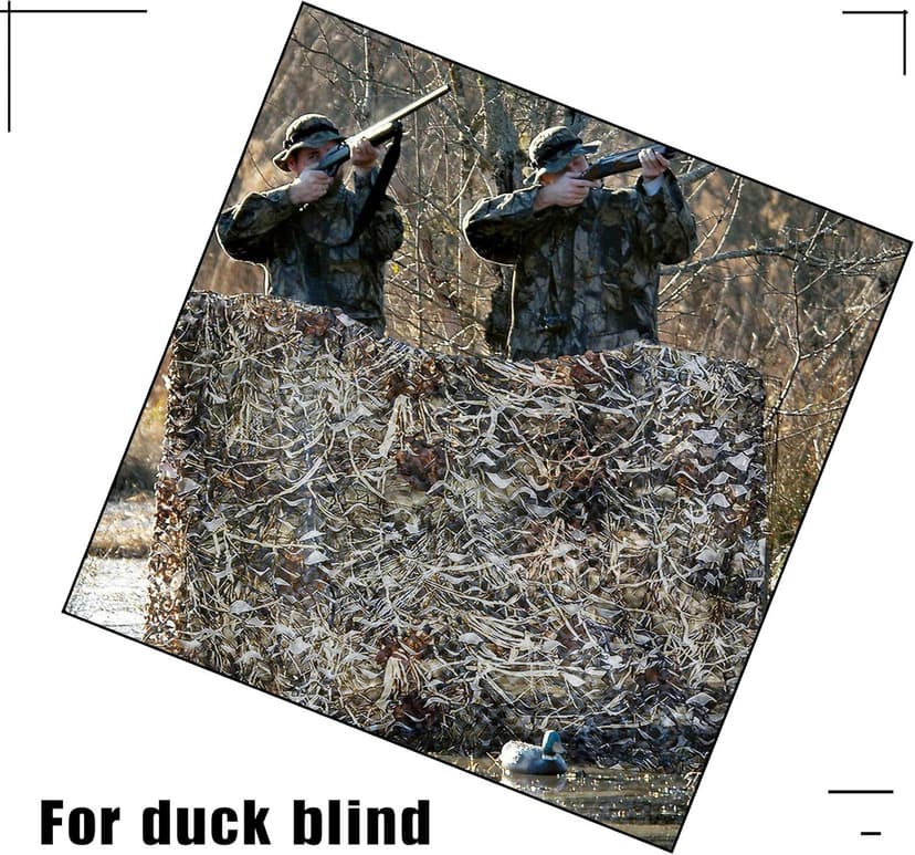 Camo Netting, Camouflage Netting, Hunting Blind Camo Net, Army Party Decorations, Sunshade Fence Nets, Lightweight, Bulk Roll, Mesh, Great for Camping, Shooting, Photograph, Car Cover, Outdoor