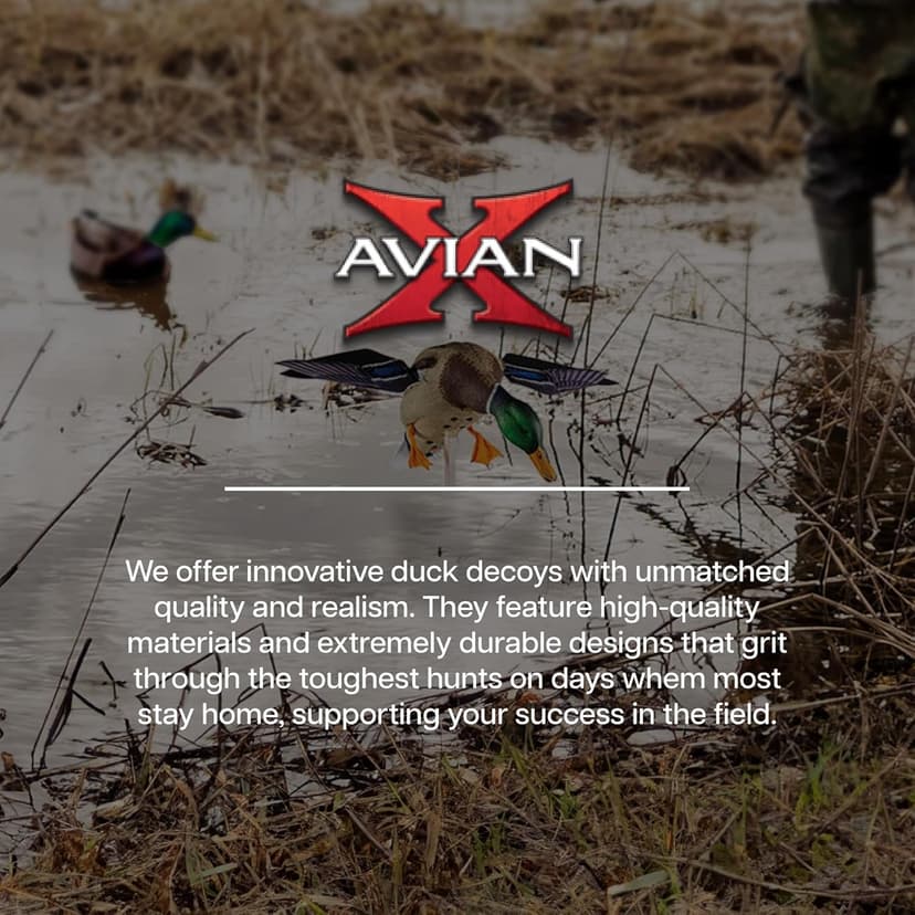 Avian-X Powerflight Smart Motion Mallard Spinning Wing Duck Decoy, Ideal for Hunting, Outdoor, Wasp, Deer, Bee Deterrent, Fake Call, Animal Scare