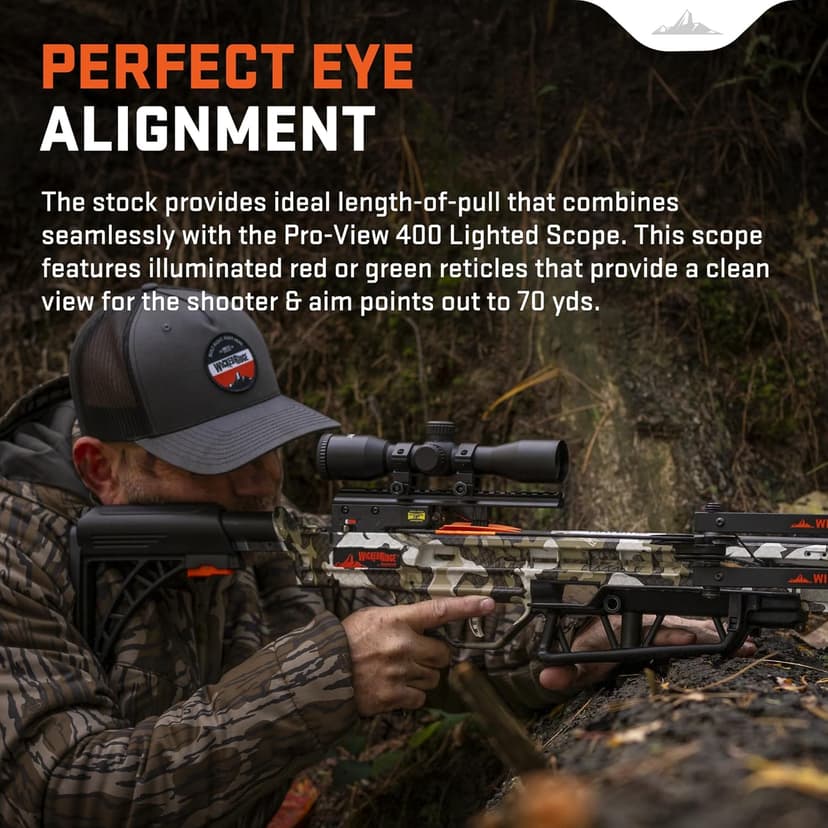 Wicked Ridge by TenPoint Warrior 400, Peak XT - 400 FPS - Uncompromising Performance Under $500 - Includes Pro-View 400 Lighted Scope, Rope Cocker & Three Match 400 Arrows