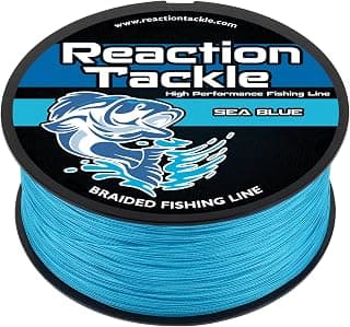 Reaction Tackle Braided Fishing Line - Pro Grade Power Performance for Saltwater or Freshwater Fish - Colored Fishing Line Braid for Extra Visibility