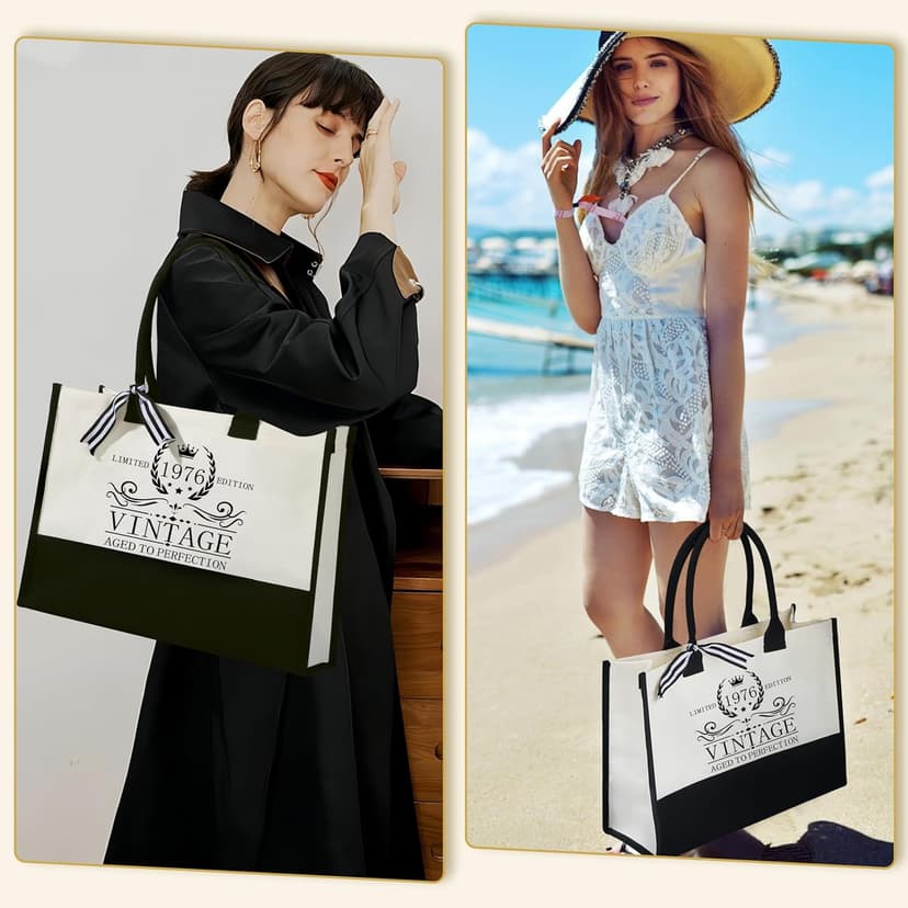 40th 50th 60th Birthday Gifts for Women Tote Bag Birthday Gifts Set for Mom Wife Sister Grandma Birthday Gifts for Her