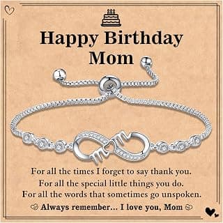 Gifts for Mom, Infinity Love Bracelets for Mom, Birthday Gifts for Women Wife Mother B0DGDBWBKV