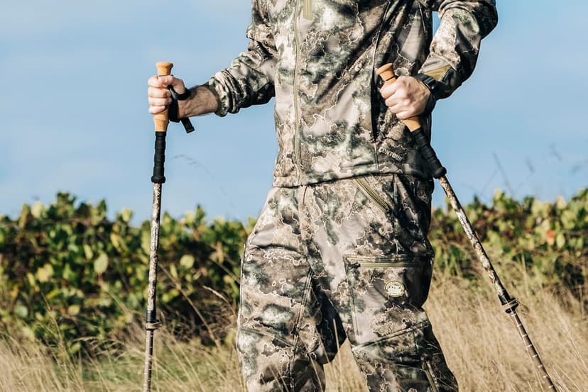Cascade Mountain Tech Trekking Poles - Carbon Fiber Monopod Walking or Hiking Sticks with with Accessories Mount and Adjustable Quick Locks