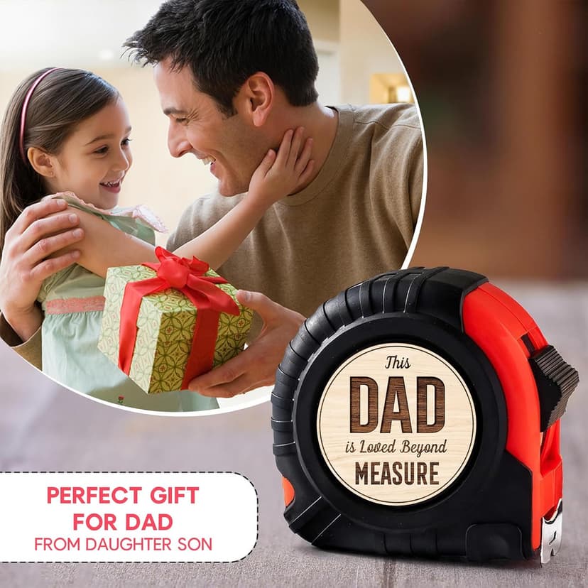 Gossby Tape Measure for Dad - Fathers Day, Birthday, Christmas - Woodworking, Carpenter Tool Gift for Men