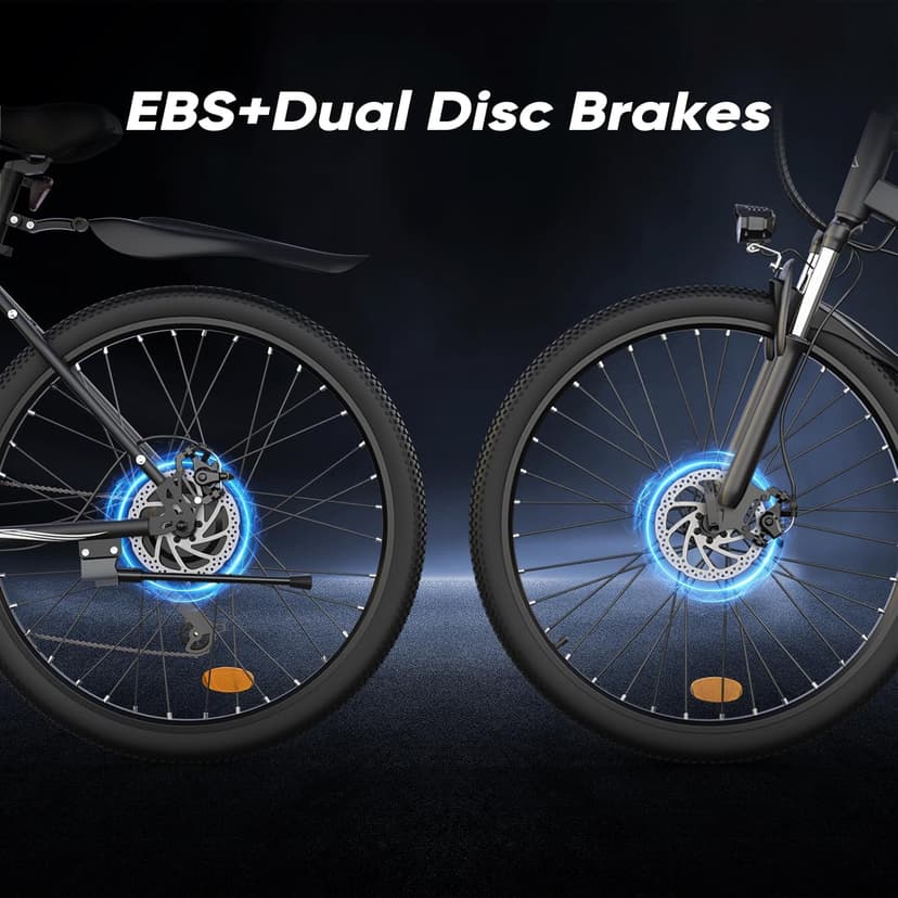 Electric Bike - Electric Bike for Adults 500W, Up to 55 Miles, 20MPH Electric Mountain Bike, 26'' Tires Lightweight E-Bike for Commuting Mountain Road Sand