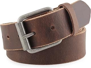 F&L CLASSIC Men's Casual Full Grain Classic Leather Dress Belt For Jeans,1.5" Wide, USA