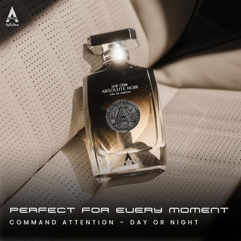 Absolute Noir Eau De Parfum for Men 100Ml 3.4Oz - Luxurious and Long Lasting Fragrances with Top Notes of Bergamot, Lemon, Grapefruit, Pink Pepper - Best Alternative for Absolu Aventus