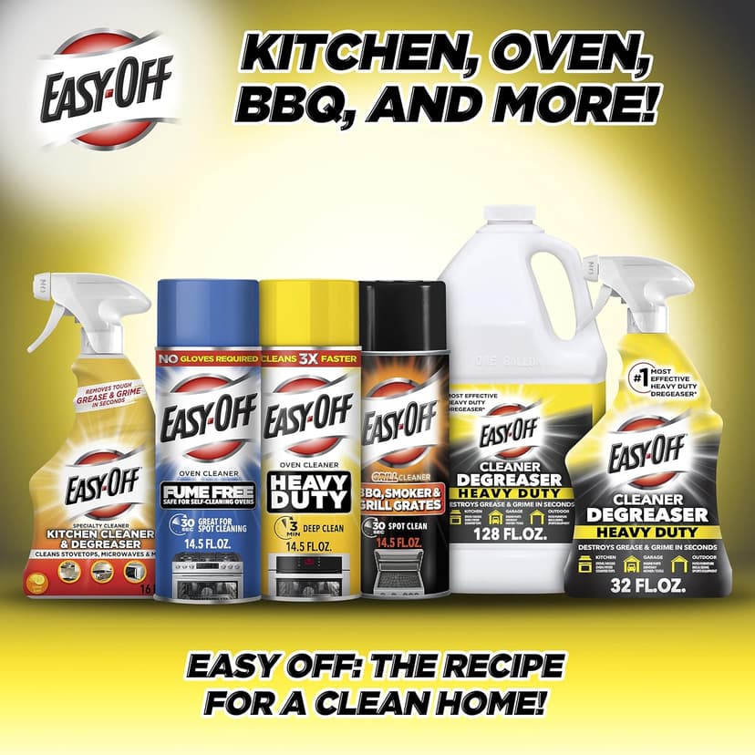 Easy Off Heavy Duty Degreaser Cleaner Spray, 32 Ounce (Pack of 2)