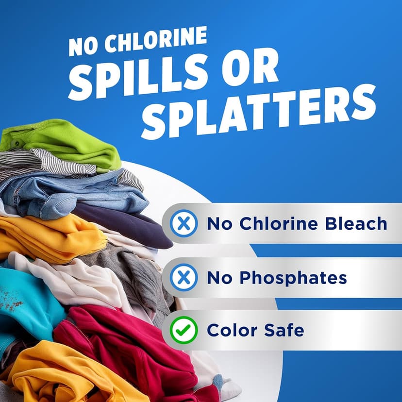 OxiClean White Revive Whitener & Stain Remover Liquid Additive, Water-Activated Oxygen Bleach for Laundry, 45 fl oz