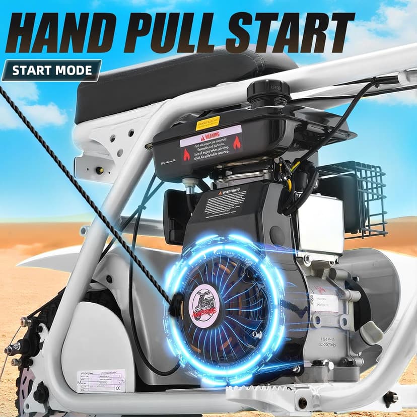 HOVER HEART Mini Bike, Gas Dirt Bike, Minibike, Gas Powered Mini Bikes for Adults, 99cc-4 Stroke Pit Bikes with Led, Dirtbike Motorcycle Max Load 200 Lbs, Speed 34.5 KM/H, Age13+ Hoverheart