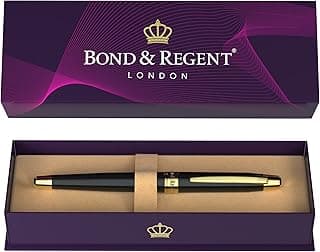 Luxury Rollerball Pen in Black with 24K Gold | Elegant Gift Set for Men & Women