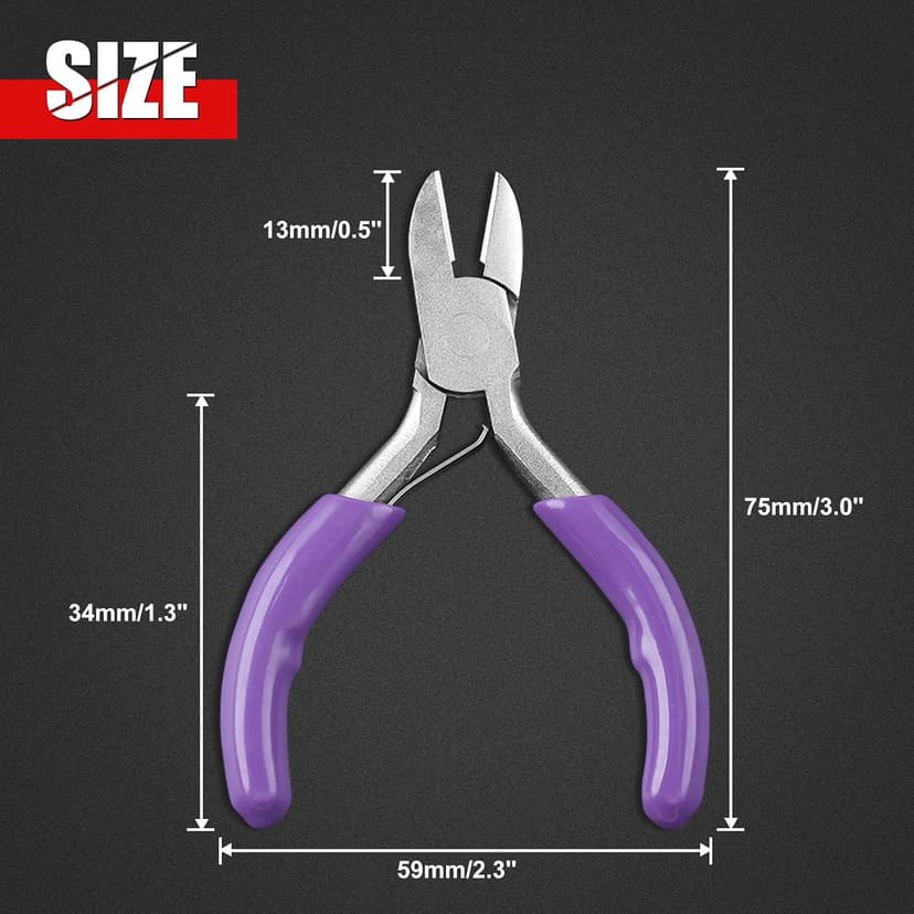 Mini Diagonal Pliers 3 Inches Wire Cutters Small Side Cutter Mini Jewelry Pliers High Hardness Wire Cable Snips Flush Cutter Snips Tools For Wire Wrapping Bending Cutting Snipping B0CJDWVLJH
