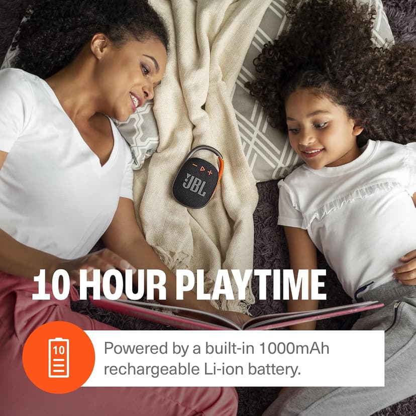 JBL Clip 4 - Portable Mini Bluetooth Speaker, big audio and punchy bass, integrated carabiner, IP67 waterproof and dustproof, 10 hours of playtime, speaker for home, outdoor and travel (Black) B08PJ7JMQM