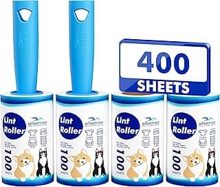 Extra Sticky Lint Roller, Mega Value Set 400 Sheets for Pet Hair Removal, Dog and Cat Lint Remover for Clothes, Furniture, Carpet