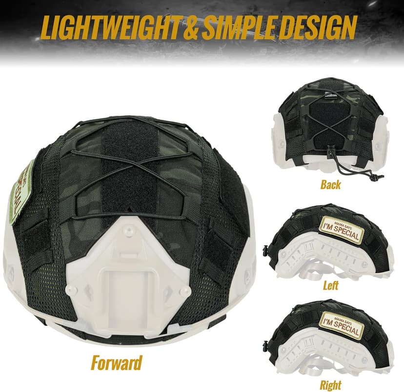OneTigris Helmet Cover, Tactical Cloth Cover for Fast Helmet in Size L or M/L, XL or L/XL, Bump Helmet in Size XL or L/XL - ZKB12 No Helmet