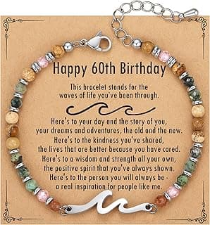 TONY & SANDY Friend Gifts for Women, Unique Birthday Gifts for Women, Sister Gift from Sister, Wave Bracelet, Christmas Stocking Stuffers for Woman Female, Bestie Friendship Bracelets B0FLY81HMZ